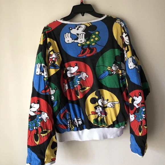 Mickey Mouse Reverse Sweatshirt Medium Retro Vintage Super Soft - Picture 3 of 4